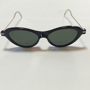 Prada Black Sunglasses with Dark Green Lenses